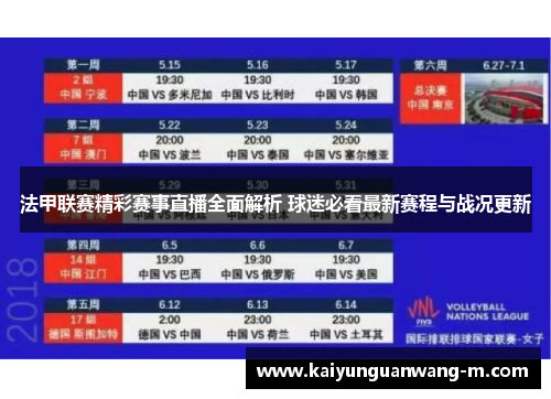 法甲联赛精彩赛事直播全面解析 球迷必看最新赛程与战况更新